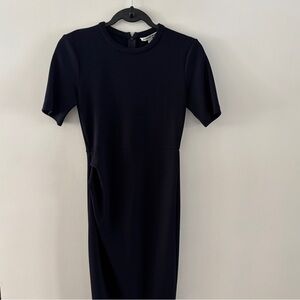 Country Road Minimalist Navy Short-Sleeve Sheath Dress S